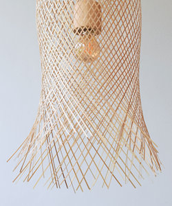 Flared Woven Pendant Light Handwoven Bamboo Shade Octopus Cafe Shop Lighting Rustic Lamp OEM Supplier Vietnam - Product Image 6