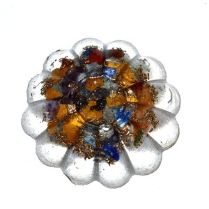 Pyramide d'orgone du premier œil, naturelle, pierre de soleil, avec Point de cristal - Product Image 5