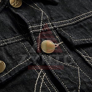 Nouvelle Arrivée Gilet en Jean Tendance pour Homme à Prix Bas Respirant Durable Bleu Foncé Boutons Cachés Gilet en Denim OEM pour Homme - Product Image 6