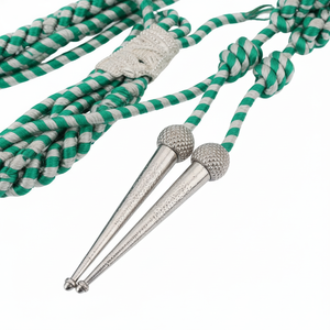 Aiguillette Cérémoniale en Polyester Vert Métallisé Réglable sur Mesure avec Cordon d'Épaule en Coton pour Équipement de Défense Personnelle - Product Image 3