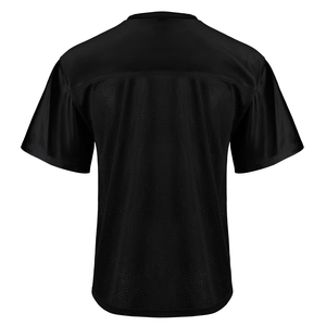 เสื้อฟุตบอลตาข่ายสไตล์เรโทร เสื้อผ้าสตรีทแวร์แบบกำหนดเอง เสื้อฟุตบอลแขนสั้นไซส์ใหญ่ เสื้อซ้อมอเมริกันฟุตบอลแบบตาข่าย - Product Image 2