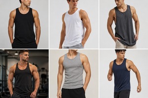 Débardeur sportif en coton respirant à col rond pour homme, vêtements de gym, musculation, 230 GSM, débardeur de gym en coton pour homme - Product Image 4