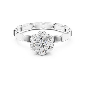 Timeless Round Cut Moissanite Engagement <b>Ring</b> <b>Solitaire</b> Designer Band Promise <b>Ring</b> 925 Sterling <b>Silver</b> Handmade Fine Jewelry Her - Product Image 1