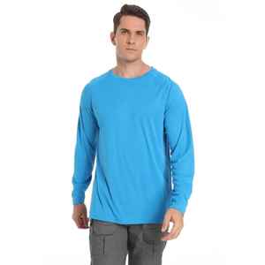 Camiseta de manga larga para hombre, colores sólidos, diseño personalizado con gráfico impreso, camiseta para hombre en oferta, colores sólidos sencillos, 100% algodón. - Product Image 1