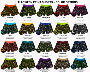 Pantalones Cortos Deportivos de Malla para Hombre, Estampado de Calabaza y Murciélago en Negro, Naranja y Verde, Cintura Elástica, Transpirables, de Secado Rápido, para Halloween - Product Image 6
