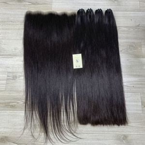 Extensions de cheveux naturels lisses de haute qualité, mèches de cheveux vierges, dentelle suisse brute 13x6 HD, cheveux humains du Vietnam - Product Image 6