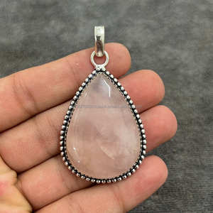 Colgante de Plata de Ley 925 hecho a mano con piedras preciosas reales, forma única de amantes, chapado en plata para mujeres y niñas para compromiso - Product Image 3