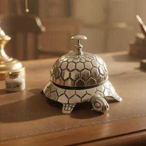 Cloche de bureau vintage en laiton artisanal style antique, cloche d'appel pour décoration de table, cloche de réception vintage pour décoration de bureau - Product Image 6