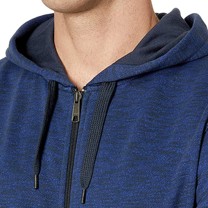Customizable 2026 Men's Oversized Zipper-Up Heavyweight Terry Fabric 100% Cotton Breathable Eco-Friendly Embroidered Logo Hoodie - Product Image 5