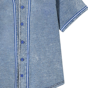 New Arrival SGRho Denim <b>Baseball</b> Jersey Women Grey Button Down Shirt Premium Greek Sorority Apparel Unisex Casual Fit <b>Baseball</b> - Product Image 2