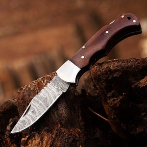 Hand Forged Damacsus Steel Folder Knife Rosewood Handle Razor Sharp Outdoor Folding Pocket Knife OEM Wholesale Best Quality ODM - Product Image 4