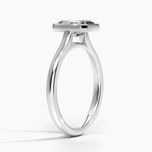 Bague BOJ 025 en argent 925, taille radiant, sertie de diamants de 2 mm et plaquée rhodium, avec moissanite 2 carats couleur D VVS1 certifiée GRA, pour mariage - Product Image 2