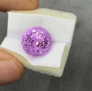 Pierre précieuse naturelle de Kunzite, ronde, 11,5 mm, 8,33 carats, pierre de Kunzite rose facettée pour la fabrication de bijoux - Product Image 3