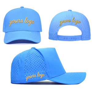 Custom Logo Breathable <b>Waterproof</b> Mesh Baseball Cap Adjustable Unisex Outdoor Sport <b>Hat</b> Solid Color 6-Panel Design - Product Image 5
