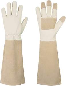 Gants de sécurité en cuir véritable à manches longues |   Résistant au travail industriel et à la chaleur |   Vente en gros OEM Pakistan - Product Image 3