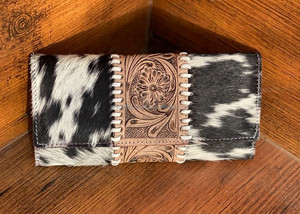 Nuevos bolsos de mano de cuero con estilo occidental para mujer, superventas, tarjetero y monedero delgados de piel de vaca Real - Product Image 2