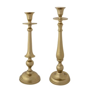 Support de bougie en laiton doré, bougeoir en métal pour bougies cylindriques et coniques, idéal pour la décoration de la maison et des tables de mariage - Product Image 5