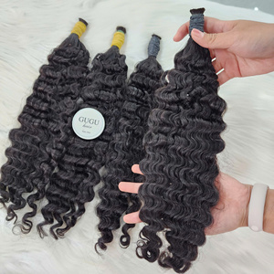 ผมแท้เวียดนาม GUGU HAIR สีดำแบบเป็นมัด 100% เกรดเวอร์จิ้น น้ำหนัก 100 กรัม ยาว 18 นิ้ว ผมหยิกแบบพม่า สำหรับทุกสี - Product Image 4