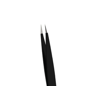 Pinzas de Precisión para Cejas, Acero Inoxidable, Negro Mate, Pinzas para Eliminar Vello Facial Profesional - Product Image 6