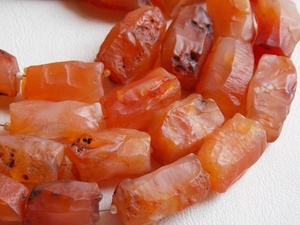<span class=keywords><strong>Carnelian</strong></span> tự nhiên thô ống hình dạng búa Bead orange 8inch 20-15mm dài khoảng Loose nguyên đá Cốm cho đồ trang sức làm - Product Image 4
