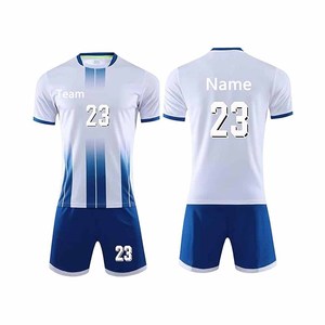Uniformes de fútbol totalmente sublimados, personalizados con el nombre del equipo y número, conjunto de camisetas 100% poliéster - Product Image 1