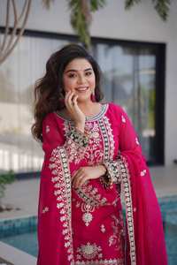 ชุดสัลวาร์ คามีซ ดีไซน์ใหม่ คอลเลคชั่นอีด 3 ชิ้น สำหรับงานแต่งงาน แบบกลับด้านได้ ขายดีที่สุด - Product Image 4