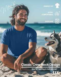 Camisetas de Punto Grueso de 240 Gsm, Corte Regular, 100% Algodón, Impresión Digital Personalizada, Diseño Gráfico, Estilo Urbano para Hombre - Product Image 4