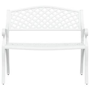 Banc de jardin en aluminium coulé et fer blanc, collection de bancs de patio, résistance moyenne - Product Image 3