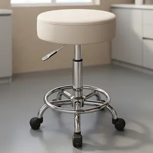 Factory Wholesale Modern Multi-color <b>Leather</b> Customizable Rotating Small Bar Dining <b>Swivel</b> <b>Chairs</b> Metal Frame for Commercial Use - Product Image 6