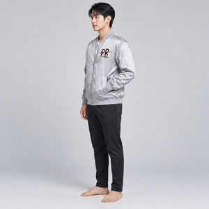 Chaqueta casual de satén para hombre con tela ligera, ajuste cómodo, apariencia elegante, costuras duraderas y calidad premium. - Product Image 3