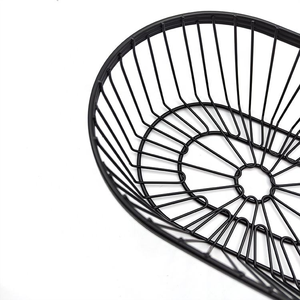 Cesta de alambre metálica para pan y frutas, oblonga, para servir en encimera de cocina, para granja, restaurante, picnic - Product Image 2