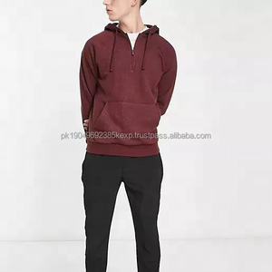 Sweat à capuche oversize pour homme tendance, nouveau modèle OEM, avec fermeture éclair 12 points, sweat à capuche à demi-zip pour la navigation à voile - Product Image 3