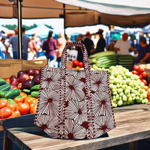 Sacs à main bohèmes vintage pour femmes faits à la main, sacs fourre-tout en coton à fleurs tendance, design matelassé, légers, durables, sacs d'hiver et d'été - Product Image 1