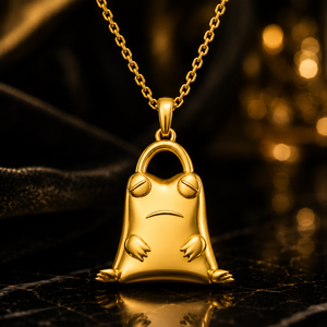 Collier pendentif en argent sterling 925 plaqué or avec breloque grenouille pour femme - Cadeau minimaliste pour les amoureuses des animaux - Product Image 3