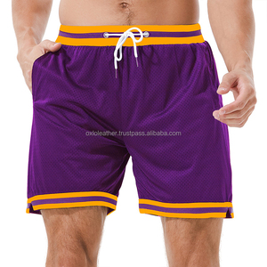 Shorts de sport pour hommes, style urbain, taille élastique, respirants, pour le jogging et la gym, avec poches latérales, personnalisables, vente en gros - Product Image 5