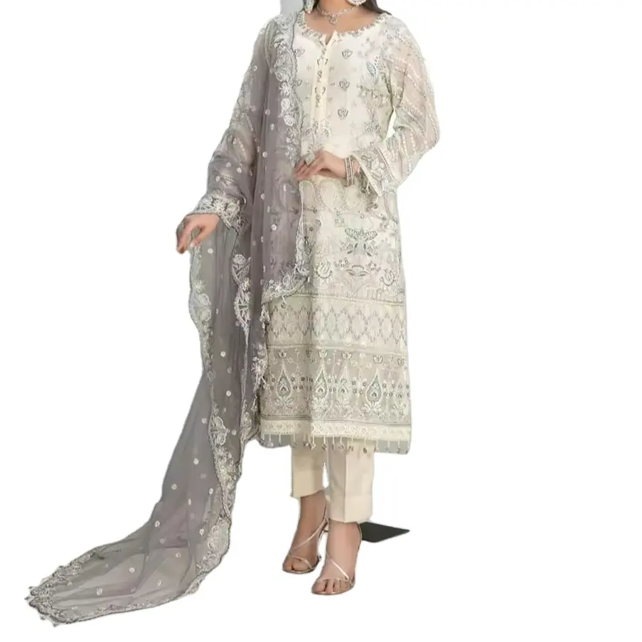 Trendy 2024 Punjabi Shalwar Kameez Ready-to-Wear Cotton Lawn & Chiffon Dresses for Women