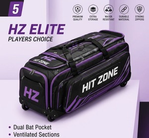 Sac de sport de cricket avancé, durable et imperméable, avec un grand espace de rangement pour les battes, les chaussures, les protections, les gants et l'équipement - Product Image 1