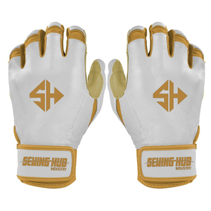 Guantes de Bateo de Béisbol Blancos al por Mayor, Personalizables con Etiqueta, Palma de Cuero Genuino Cabretta, Fabricante de Guantes de Bateo de Softbol - Product Image 1