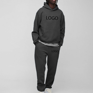 Conjunto de Sudadera con Capucha y Pantalones Deportivos Personalizados de Algodón 100% de Alto Gramaje para Hombre, Ideales para Invierno, con Estampado Puff, Ecológicos, 500 GSM - Product Image 3