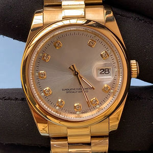 Reloj de Pulsera BOJ Plain R.O.L.E.X.28 de 41 mm, Dorado, de Acero Inoxidable, Mecánico, Automático, Japonés, Analógico, para Hombre, Precio Bajo, Oferta - Product Image 1