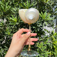 Copa de Vino de Concha Marina a Precio Económico, Copa de Lujo con Madreperla, Hecha a Mano, Accesorios Decorativos para Bar, Copa para Fiestas de Cumpleaños y Bodas