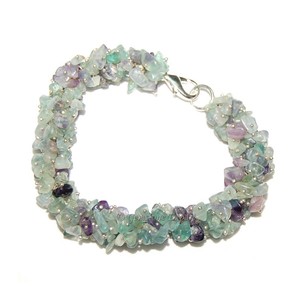 Bracelet en pierre de fluorite polie sculptée, thème amour, taille unique, cadeau pour Noël, Halloween, Thanksgiving, Nouvel An - Product Image 1