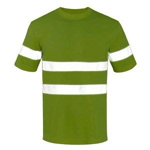 Camiseta de Seguridad de Alta Visibilidad para Hombre, Calidad Premium, ANSI Clase 1 EN ISO 20471 Clase 2, Franjas Reflectantes Amarillas con LED Intermitente, Manga Corta - Product Image 6