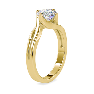 Bague de fiançailles en diamant de laboratoire 1,20 ct, taille ronde, or blanc 10 carats, bague de mariage plaquée rhodium, bague en diamant - Product Image 2