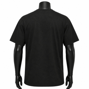 T-shirts d'été formels pour hommes, sur mesure, fabriqués en usine OEM, manches courtes surdimensionnées, 100% coton, 5% stretch, motif léopard - Product Image 6