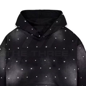 Sudadera con Capucha Moderna para Hombre con Pedrería, Diseño Decorativo con Cristales, Tela Suave y Cómoda, Ropa de Moda para Uso Diario - Product Image 3