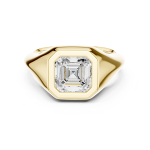 แหวนแต่งงานทองคำแท้ 14k คลาสสิก ประดับเพชรทรง Asscher 2 กะรัต เกรด E VS1 เพาะเลี้ยงในห้องปฏิบัติการ พร้อมใบรับรอง IGI สำหรับผู้หญิง - Product Image 1