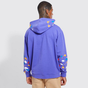 Custom Men's Printed Hoodies Heavyweight Sun faded Wash Distressed Embroidered Pullover Hoodies with Fully Customized - Product Image 2