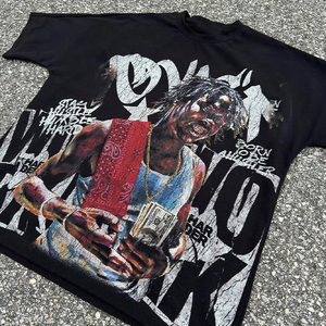Camiseta de Alta Calidad con Logotipo Personalizado, 100% Algodón, Estilo Vintage, Lavado Ácido, Corte Regular, Secado Rápido, Transpirable, Impresión Serigrafiada/DTG - Product Image 5