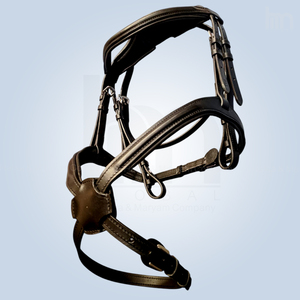 Brida Anatómica Premium para Caballo con Narquilero en Forma de 8 - Brida de Cuero Acolchada para Salto y Doma Clásica - Product Image 3